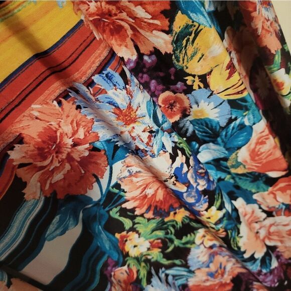 Tianna B. Stripes & Floral Tank Top Maxi Dress, Size M - Picture 9 of 10